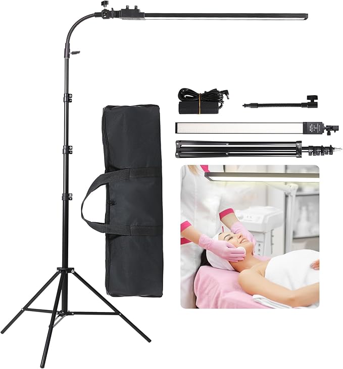 LED Photography Light Kit for Studio Portrait Photography, Live Streaming, YouTube Video Shooting, Tattooing, Eyebrow Tattooing, Eyelash Beauty, Beauty Lighting