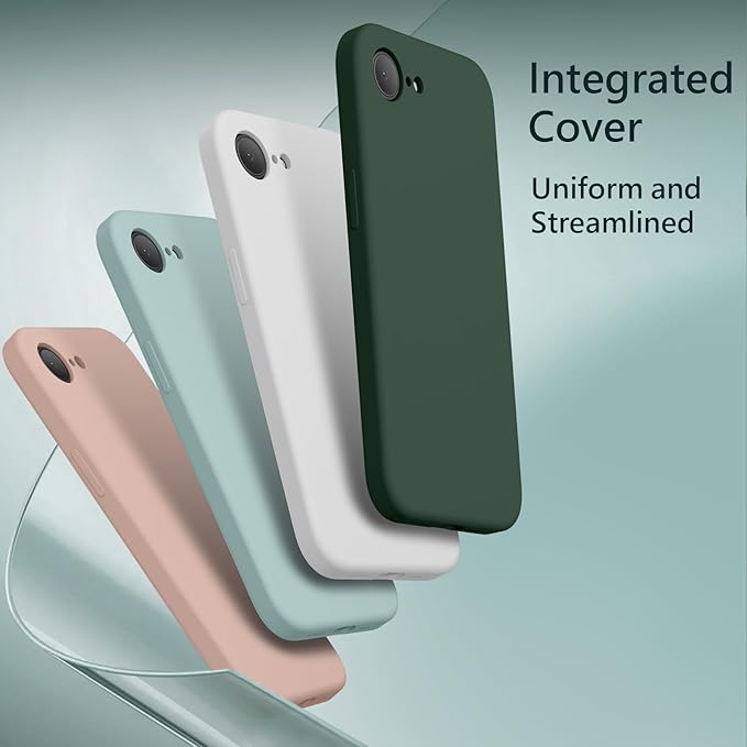 FireNova Magnetic for iPhone 17e Case/iPhone 16e Case, Compatible with MagSafe, [Silicone Camera Protection] Microfiber Lining Phone Case, 6.1", Alpine Green