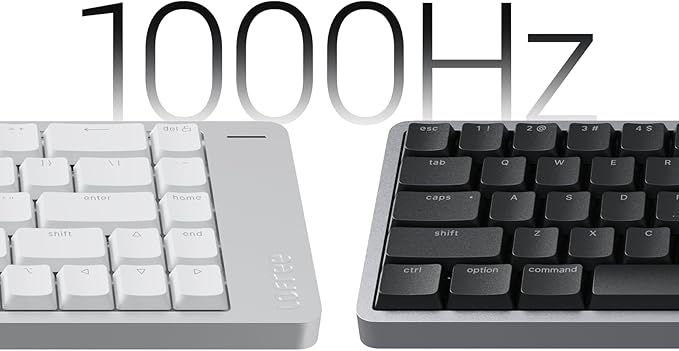 LOFREE Flow2 Low-Profile Mechanical Keyboard, Aluminum Alloy with Void Linear Switches, Rechargeable Wireless Keyboards with 3 Mode Connections for Windows, macOS (Silver with Silence, 84 Keys)