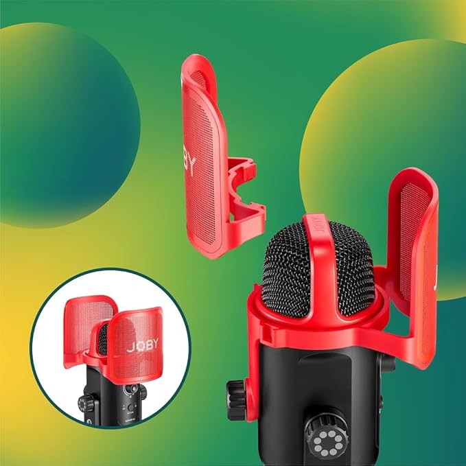Joby Wavo POD Pop Filter, Microphone Pop Filter, Wind Pop Screen, Plosive Filter for Wavo POD, Filter for Microphones, Condenser Microphones, ASMR Microphone, Accessories for PC, Microphone PC