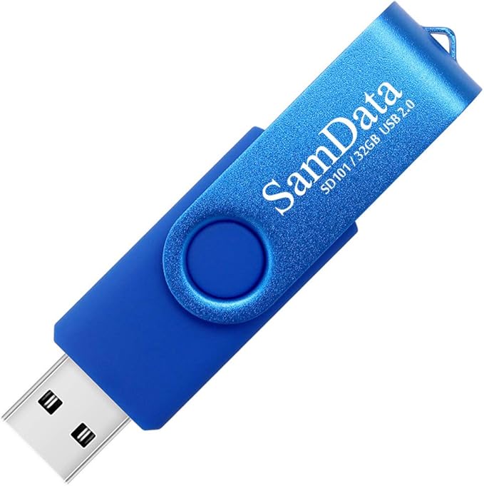 SamData 32GB USB Flash Drives 4 Pack 32GB Thumb Drives Memory Stick Jump Drive with LED Light for Storage and Backup (4 Colors: Black Blue Green Purple)