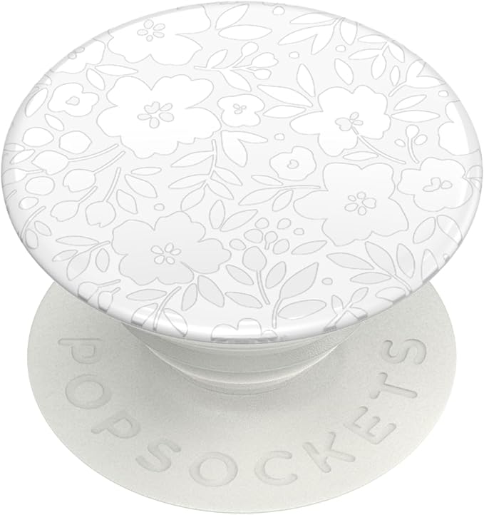 PopSockets Adhesive Phone Grip, Holder, Phone Stand, Flower - Blanc Fresh