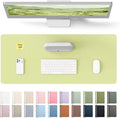 YSAGi Leather Desk Pad Protector, Office Desk Mat, Large Mouse Pad, Non-Slip PU Leather Desk Blotter, Laptop Desk Pad, Waterproof Desk Writing Pad for Office and Home (Peak Green, 23.6" x 13.8")