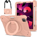 SCSVPN for iPad Air 5th/ 4th Generation 10.9'' Case, iPad Pro 11 Inch Case 4th/3rd/2nd/1st Gen 2022 2021 2020 2018: Protection Kids Cover with Pencil Holder-Stand-Handle-Shoulder Strap, Rose Gold