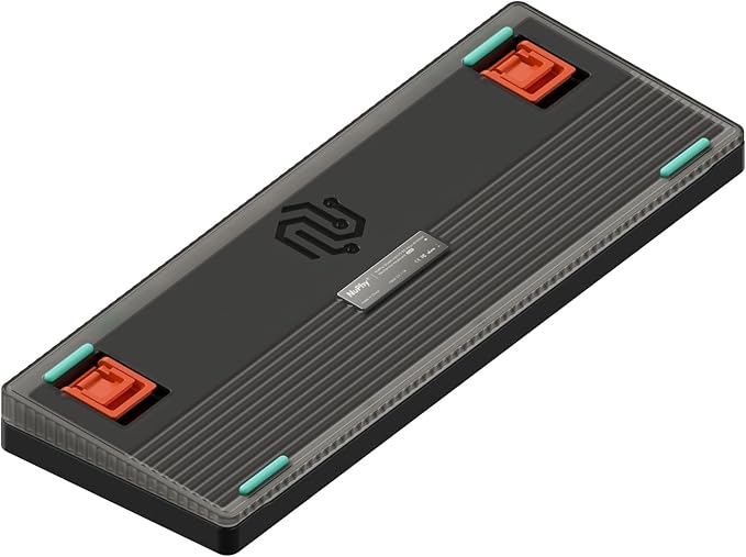 nuphy Halo65 V2 Wireless Mechanical Keyboard with PBT Keycaps, 65% Hot Swappable Custom Gaming Keyboard Compatible with QMK/VIA, RGB Backlit,Gasket Structure,BT5.0/USB-C/2.4GHz,Black-Mint Switches