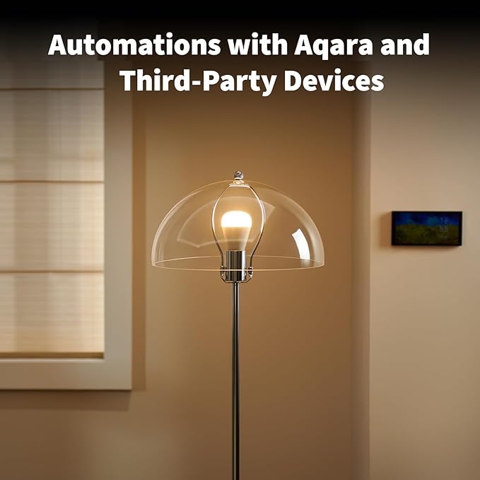 Aqara Thread/Zigbee Smart LED Light Bulb T2 E26, Tunable White (2700K-6500K), 75W Equivalent, Matter, Works with HomeKit, Alexa, Google