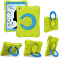 Kids EVA Case for iPad | Multi-Direction Stable Stand | Compatible with 10.2-Inch iPad 2021/2020/2019 (9th/8th/7th Generation) (Green+Blue)