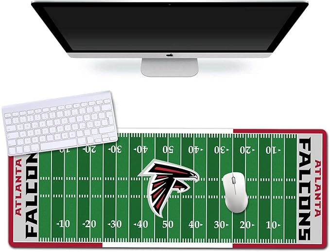 Large Gaming Mouse Pad, Mousepad with Non-Slip Rubber Base for Laptop Computer Desktop Keyboard,Football Fans Red Design Boy Mat Husband Gift