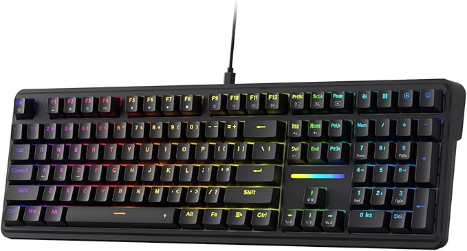 Redragon K745 Wired Gasket RGB Gaming Keyboard, 108 Keys Mechanical Keyboard w/Extra 4 Hotkeys, Upgraded Hot-swappable Socket, 5-Layer Noise Dampening, Creamy & Thocky Custom Linear Switch