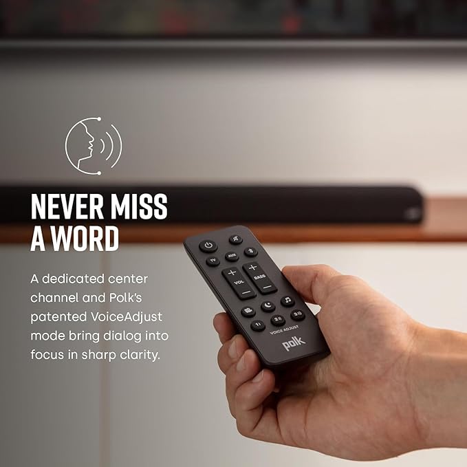 Polk Audio Signa S4 TV Sound Bar with Subwoofer - Dolby Atmos Audio VoiceAdjust & BassAdjust Technology, HDMI eARC, Wireless Subwoofer works with 8K, 4K, & HD TVs, Bluetooth, Wireless Streaming