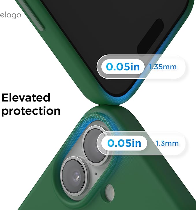 elago for iPhone 17 Case, Premium Magnetic Silicone Case, Compatible with MagSafe, Liquid Silicone Material, Protective Cover, Shockproof, Slim Phone, 6.3 inch (Alpine Green)