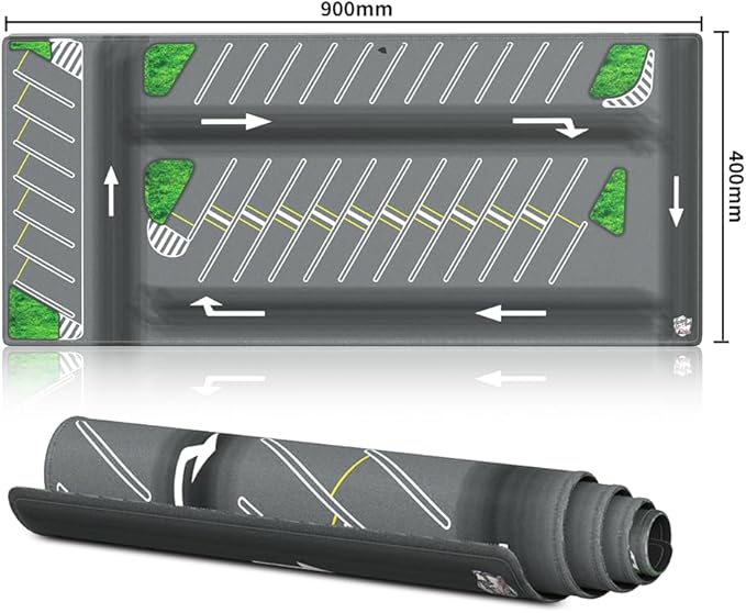 XXL 1/64 Scale Parking Lot Mouse Pad 90x40cm Non-Slip Rollable Desk Mat | Large Diorama Playmat for Hot Wheels, Matchbox, Mini GT, Tarmac, Inno64 and Diecast Car Collectors, Kids and Gamers
