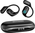 Open Ear Headphones, Bluetooth 5.4 Wireless Earbuds, 40H Playback, with LED Dgital Display, IP54 Waterproof Sports Headphones for Running, Cycling and Gym (Black)