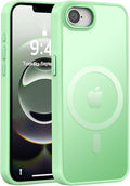Newfuture Designed for iPhone 17e Case & iPhone 16e Case with Magnetic [13 FT Military Drop Protection] [Compatible with Magsafe] Translucent Shockproof with Anti-Fingerprint Phone Case, Matcha Green