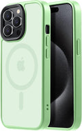 Tigowos for iPhone 15 Pro Max Phone Case Fits MagSafe 10FT Drop Resistant Matte Skin Feeling Back Cover for iPhone 15 Pro Max Case，Matcha Green