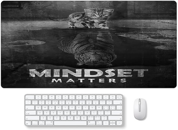 Inspirational Positive Quote Large Mouse Pad Hungry for Success Motivational Mouse Pads for Desk Success Hard Work Mouse Pads for Desktop Keyboard Pad XXL Mouse Pad for Office 31.5"X15.7"