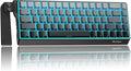 BlueFinger 60% Wireless Mechanical Gaming Keyboard, Bluetooth/2.4G/USB-C Hot Swappable RGB Backlit Keyboard with Side-Printed PBT Keycaps, for MAC Xbox PC PS5, Black