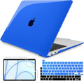 Teryeefi Case for 2022 2021 2020 MacBook Pro 13 inch M1 M2 Chip A2338 A2289 A2251 A2159 A1989 A1706 with Touch Bar 2016-2019 Release, Plastic Crystal Hard Shell & Keyboard Skin, Crystal Deep Blue