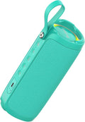 Bobtot Portable Bluetooth Speaker, IPX6 Waterproof Speaker with Punchy Bass, 15W Loud Sound, RGB, 15H Playtime, Dual Pairing for Party, Camping, Beach, Teal