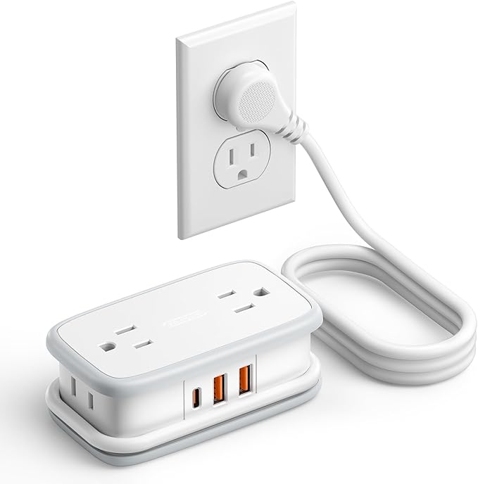 NTONPOWER 20W Travel Power Strip, Travel Essentials Cruise Approved Power Strip Non Surge Protector 4 Outlets 3 USB(1 USB-C) with 4FT Wrapped Extension Cord Flat Plug, Cruise Essentials 2026