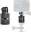 HSU Aluminum 1/4 inch 20 Camera Mount, 360 Degree Rotation Tripod Adapter Fits GoPro Hero, DJI Osmo Action Camera Insta360 Ace Pro AKASO Campark and Other Standard 1/4 Accessories