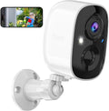 2K UHD Smart Wireless Security Camera Indoor/Outdoor,Battery Powered WiFi Camera with Color Night Vision, Motion Detection, 2-Way Audio, Weatherproof, Cloud/SD Storage for Home Security (2.4GHz Only)