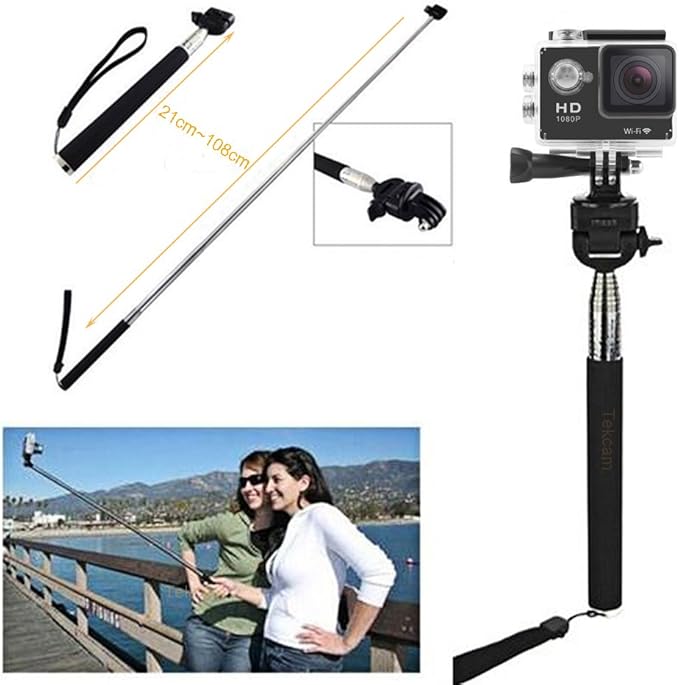 Action Camera Accessories Kit Compatible with Gopro Hero 13 12 11 10 9 8/AKASO EK7000/Brave 4/Brave 7 LE/DJI Osmo Action 5 pro/ODDV/Xilecam, Selfie Stick Suction Cup Mount Floating Handle Grip