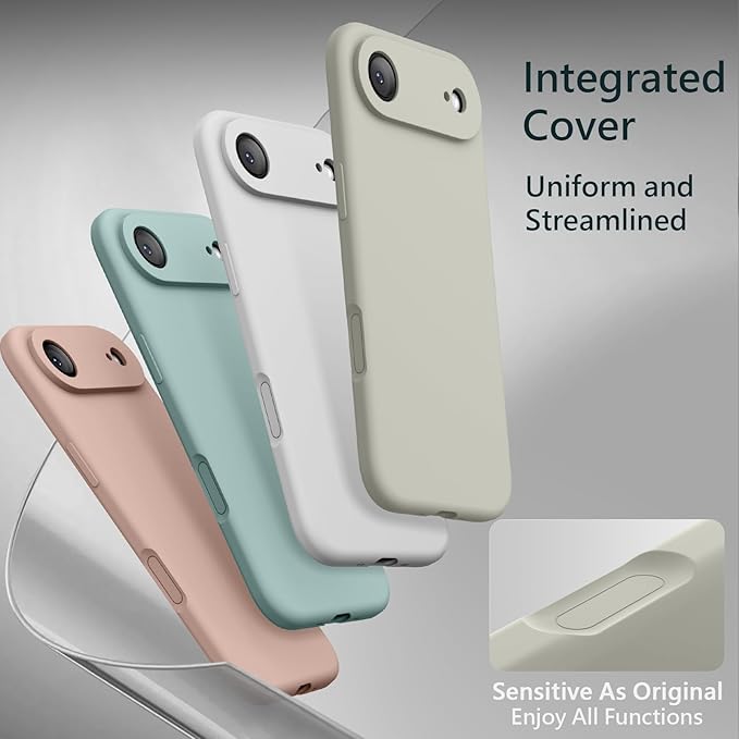 FireNova Magnetic for iPhone Air Case, Compatible with MagSafe, [Integrated Silicone Camera Control Button] [Camera Protection] Microfiber Lining Phone Case for iPhone 17 Air, 6.5", Stone