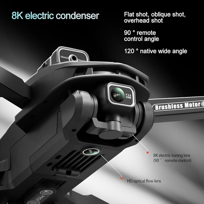 GPS Drone with 4K Camera, 4.5" LCD Display Screen Controller- 3,280ft RC Range, Auto return, Follow Me, Go Home, Gesture Control, One Key Takeoff/Landing, Altitude Hold,led Light ，Professional Quadcopter for Aerial Photography Control and Video Recordi...
