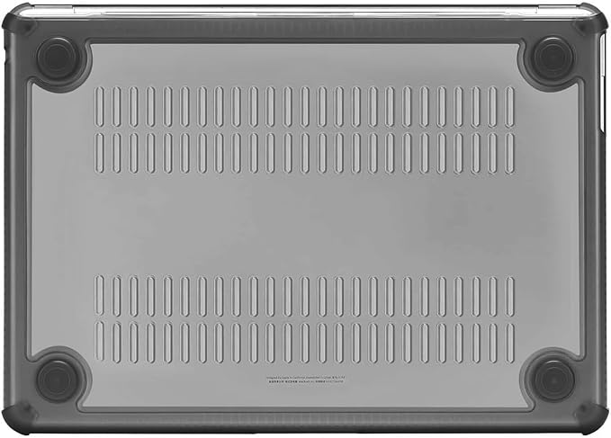 MOSISO Shock-Absorbing Hard Case Compatible with MacBook Air 15 inch M5 2026 M4 M3 M2 2025-2023 A3448 A3241 A3114 A2941,Anti-Cracking Heavy Duty Hard Shell with TPU Bumper&Keyboard Cover, Smoke Gray