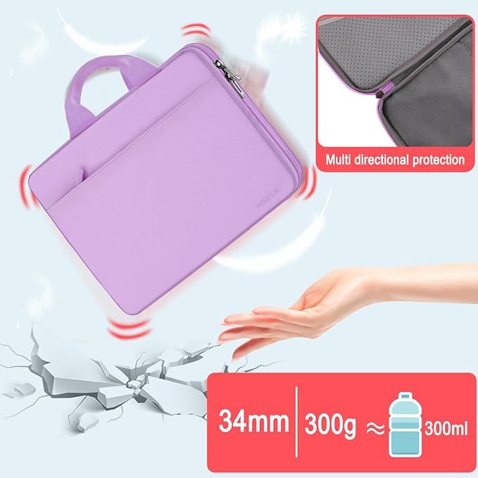 Hseok 13 14 inch Laptop Case Sleeve with Small Case,TSA Computer Handbag Compatible with MacBook Neo/Pro 14 M5/M4/M3/M2/M1,All Models 13.3" MacBook Air/Pro,XPS 13/14,Most 13-14 Notebooks,Purple