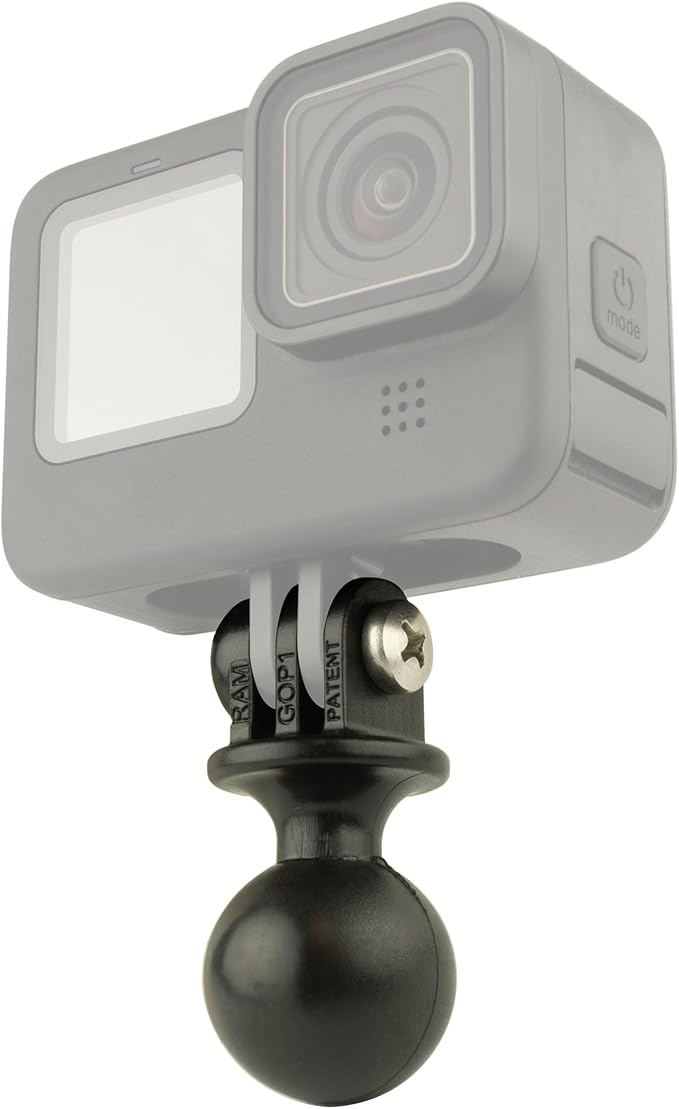 RAM Mounts Action Camera Ball Adapter – Compatible with GoPro-Style Mounts, B Size 1" Ball (RAP-B-202U-GOP1)