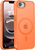 Newfuture Designed for iPhone 17e Case & iPhone 16e Case with Magnetic [13 FT Military Drop Protection] [Compatible with Magsafe] Slim Translucent Shockproof with Anti-Fingerprint Phone Case, Orange