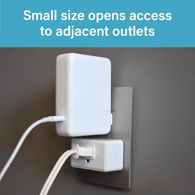 Legrand Radiant® Wi-Fi Matter Smart Plug Matter Hub Required 15A, Easy Setup, Enhanced Compatibility with Apple HomeKit, Google Home, Alexa & SmartThings, Easy Wi-Fi Connectivity w/Matter (1 Pack)