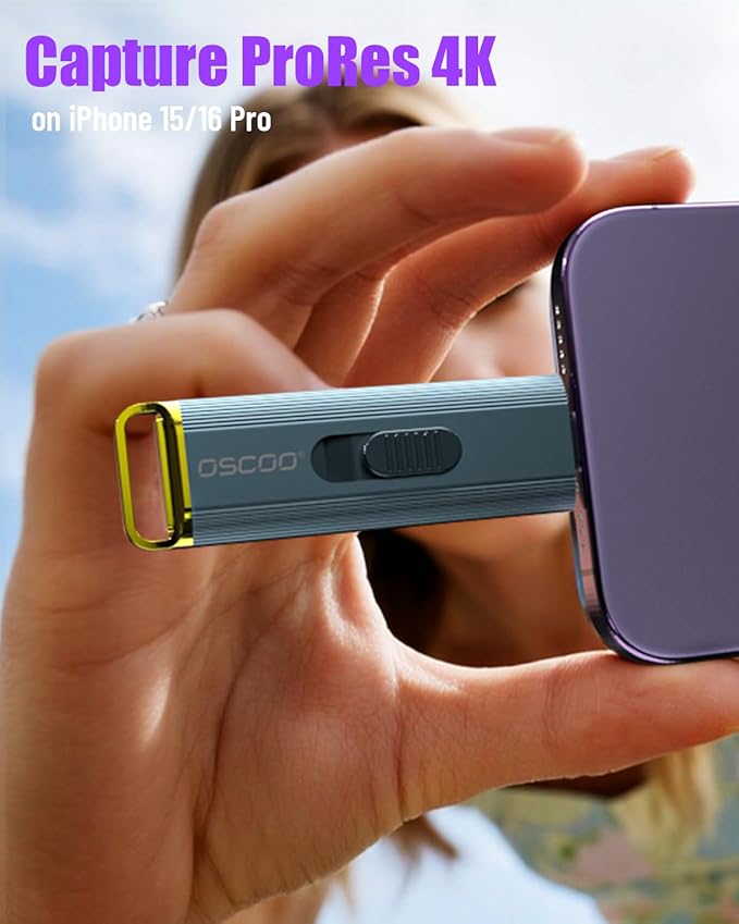 2TB Portable SSD, Up to 2100MB/s, Supports Apple 4K 60fps ProRes, External Hard Drive USB 3.2 with USB-C & A for iPhone 15/16/17, Android, Mac & PC, Ideal for Photographers & Content Creators