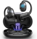 Open Ear Headphones Earbuds Wireless, 5.4 Bluetooth Ear Buds with Digital Display, Ultra-Comfort, Clear Calls, Powerful Sound, 50H Playtime, IPX4 Waterproof Sports Earphones for Running & Workouts