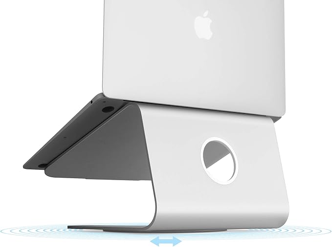 Rain Design mStand360 Laptop Stand with Swivel Base, Silver (Patented) - 10036