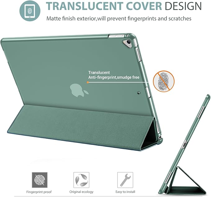 ProCase Smart Case for iPad Pro 12.9 Inch 1st and 2nd Generation (2015 and 2017 Model), Stand Cover Support Auto Sleep/Wake -Mgreen