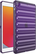Case for iPad 9th/8th/7th Generation 10.2 inch 2021/2020/2019, Clear Shockproof Soft TPU Back Cover & Silicone Bumper Anti-Yellowing Lightweight Protective Shell for iPad 10.2 inch, Purple