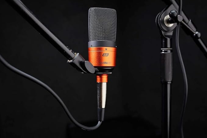 ESI cosMik 10 Studio Condenser Mic: Cardioid, Low Noise, Ideal for Vocals, Instruments, Streaming, with Stand & Cable