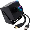 ELP 4K HDMI USB Camera Wide Angle PC Camera for Computer Monitor Simultaneously Output Mini UVC USB2.0 Webcam 2X Digital Zoom H.264 8mp USB Security Camera (110degree no Distortion Lens)