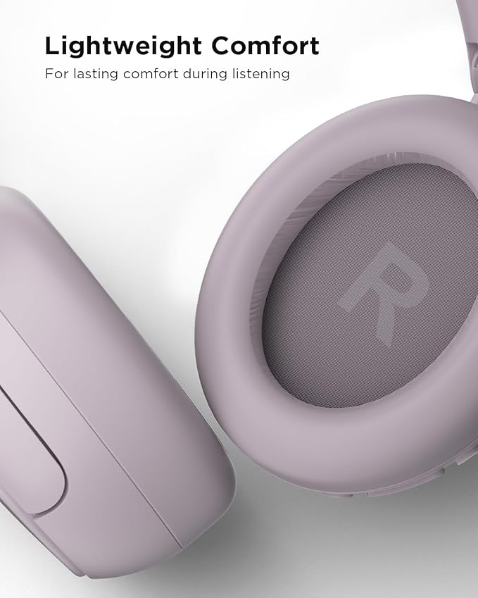 TALIX H30 Hybrid Active Noise Cancelling Headphones, 110H Playtime Hi-Res Audio Bluetooth 6.0 Wireless Over Ear ANC Headphones for Commute/Workout/Gym (Purple)