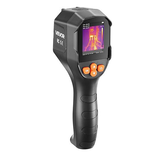 VEVOR Thermal Camera, TISR Super Resolution 240x180, Thermal Imaging Camera with 2MP Visual Camera, 96x96 IR Resolution, 25HZ Refresh Rate, -4°F to 1022°F, 4 Image Modes & 6 Color Palettes