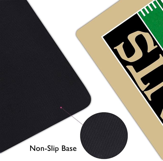 Large Gaming Mouse Pad, Mousepad with Non-Slip Rubber Base for Laptop Computer Desktop Keyboard,Football Fans Boy Husband Gift Gold Design Mat