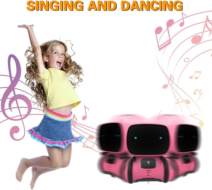 98K Robot Toys for Girls and Boys Rechargeable, Touch and Voice Control Robots Interactive Talking Smart Partner and Teacher with Singing, Dancing, STEM Toy Gifts for Kids Age 3 and Up