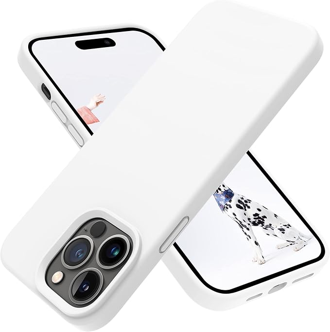 OTOFLY Designed for iPhone 14 Pro Case, Silicone Shockproof Slim Thin Phone Case for iPhone 14 Pro 6.1 inch (White)