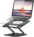 JOIOT Laptop Stand, Adjustable Laptop Stand for Desk, Aluminum Computer Stand Portable Laptop Riser, Foldable Laptop Holder for Mac HP ASUS Acer Surface ThinkPad Dell Lenovo