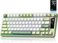 Womier DK75 75% Wireless Gaming Keyboard, RGB Backlit Creamy Keyboard with Multifunction Knob & Screen, Tri-Mode 2.4GHz/USB-C/BT5.0, Anti-Ghosting No-Conflict Silent Membrane Keyboard for MAC Windows