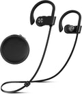 Bluetooth Headphones, Bluetooth 5.3 IPX7 Waterproof Wireless Sports Earbuds for Workout Gym, 16 Hrs Playtime Running Headphones with Noise Cancelling Mic, HiFi Bass Stereo in-Ear Earphones