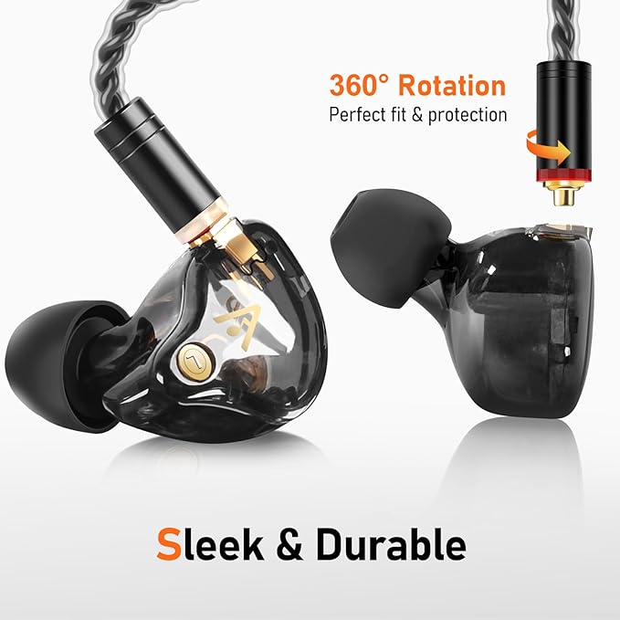 Vibes 202MC USB-C Wired Earbuds - USBC HiFi in Ear Headphones for iPhone 17/16/15 - Noise Isolating Ear Buds w/ Mic - Clear Sound, Deep Bass & Comfort-Fit Earphones - Silver Plated Cord, Carrying Case